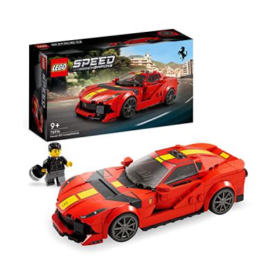 image LEGO 76914 Speed Champions Ferrari 812 Competizione, Kit de Maquette de Voiture de Sport, Série 2023, Set de Véhicule à Collectionner