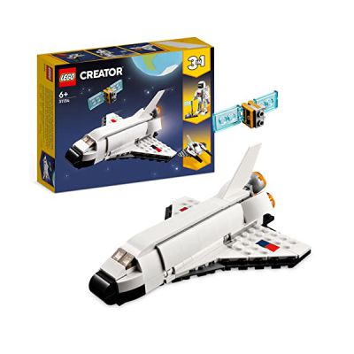 image LEGO 31134 Creator 3-en-1 La Navette Spatiale, Jouet de Navette Spatiale en Vaisseau en Figurine Astronaute, pour Enfants, Garçons et Filles Dès 6 Ans, Idée Cadeau