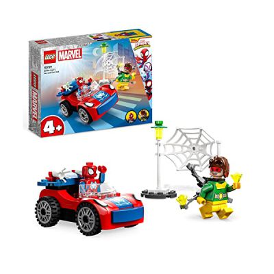 image LEGO 10789 Marvel La Voiture de Spider-Man et Docteur Octopus, Jouet de Construction Spidey et Ses Amis Extraordinaires, avec Pièces Phosphorescentes, Enfants Dès 4 Ans