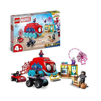 LEGO Marvel Le QG Mobile de l’Équipe Spidey, Jouet Enfants 4 Ans avec Minifigurines Miles Morales et Black Panther, Série Spidey et Ses Amis Extraordinaires 10791