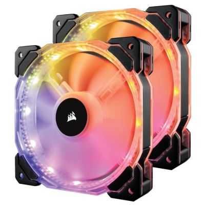 Corsair HD140 RGB LED 140mm PWM Ventilateur de Boitier avec Controller et Hub (Dual Pack) image Corsair HD140 RGB LED 140mm PWM Ventilateur de Boitier avec Controller et Hub (Dual Pack)