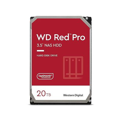 image WD Red Pro 20 To Disque dur Interne 3.5" dédié NAS, 7200 RPM Class, SATA 6 GB/s, CMR, 512MB Cache, Garantie 5 ans