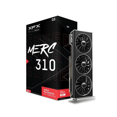 image XFX Speedster MERC310 AMD Radeon™ RX 7900XTX Black Gaming Carte Graphique 24GB GDDR6, AMD RDNA™ 3 (RX-79XMERCB9)