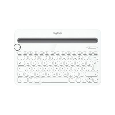 image Logitech K480 Clavier Sans Fil Multidispositif pour Windows, Clavier Allemand QWERTZ - Blanc