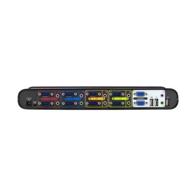 image Belkin F1DH104LEA - Switch KVM SOHO de Bureau 4 Ports (USB, VGA, hub USB Intégré)