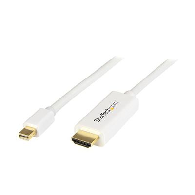 image StarTech.com Câble adaptateur Mini DisplayPort vers HDMI de 1 m - M/M - 4K - Blanc (MDP2HDMM1MW)