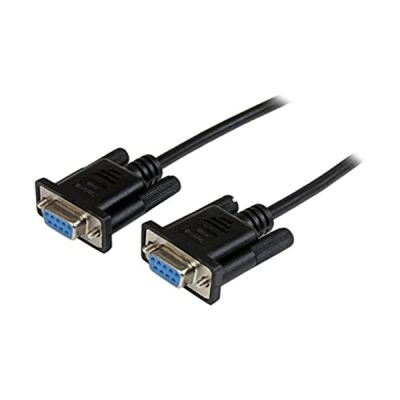 StarTech Câble Null Modem Série DB9 RS232 de 1m, F/F, Noir (SCNM9FF1MBK)