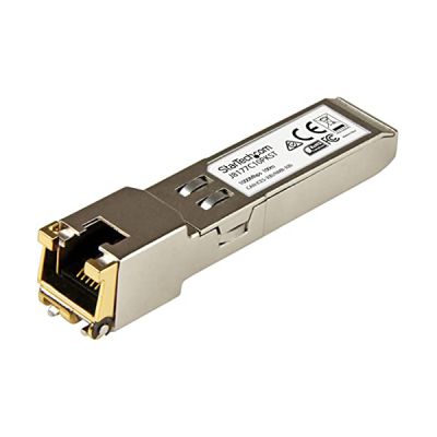 StarTech.com Paquet de 10 modules de transceiver SFP Gigabit RJ45 en cuivre - Compatible HP J8177C - 1000Base-T - Mini-GBIC (J8177C10PKST)