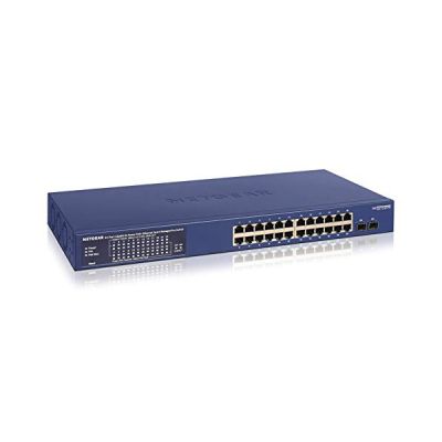 image NETGEAR (GS724TPP) Smart switch Ethernet PoE 24 ports Gigabit- Web Manageable via le cloud Insight, switch RJ45 24 ports PoE+ @ 380 W, 2 ports SFP 1 Gigabit, bureau/en rack et protection à vie ProSAFE