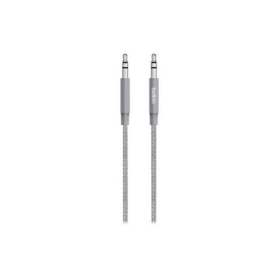 image Belkin - Câble Audio Premium, Jack-Jack 3,5mm - Gris Métallique