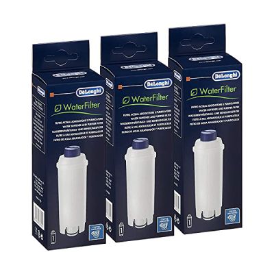 DeLonghi Lot de 3 filtres à eau pour machines à café, convient pour ECAM, ESAM, ETAM, BCO, EC, ...