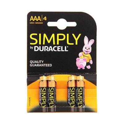 image Duracell Simply Type AAA LR03 – Set 4 pièces