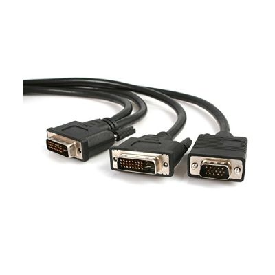 StarTech Câble Répartiteur Y DVI-I vers DVI-D et VGA - M/M - 1 (DVIVGAYMM6)