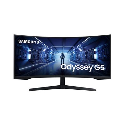 image Samsung Ecran PC Odyssey G55T 34'' 165Hz, 1ms, Dalle VA 1000R, UWQHD 3440x1440, 2500:, 250cd/m2, AMD FreeSync Premium, Pied Ajustable,HDMI, DisplayPort