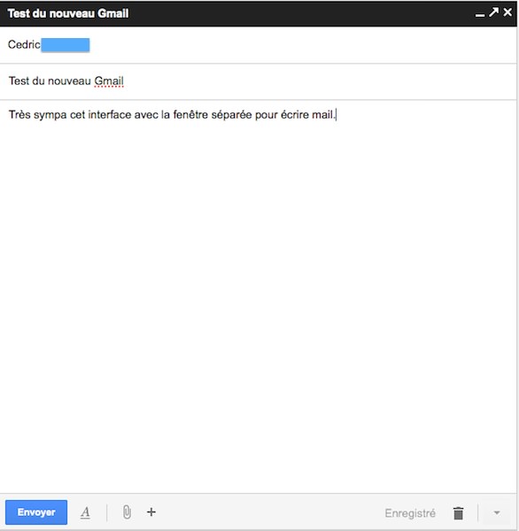 Nouveau Gmail Fenetre De Composition