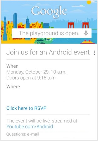 Invitation Special Event Google 29 Octobre