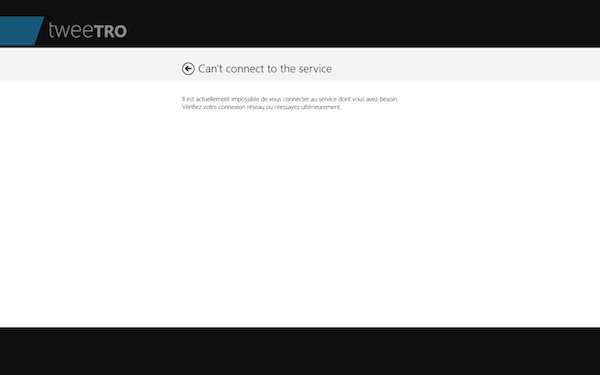 Tweetro Cant Connect