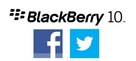 BlackBerry 10 Facebook Twitter