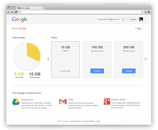 Google Drive Plus de stockage
