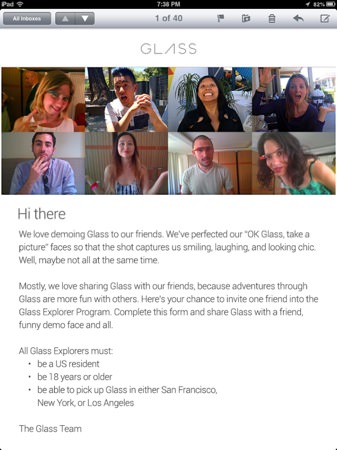 Google Glass Inviter Amis