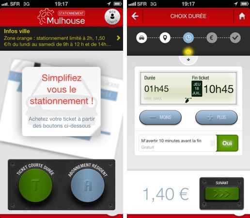 Stationnement Mulhouse Application