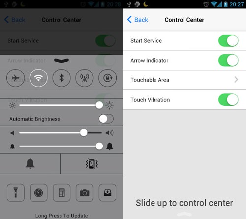 control center android