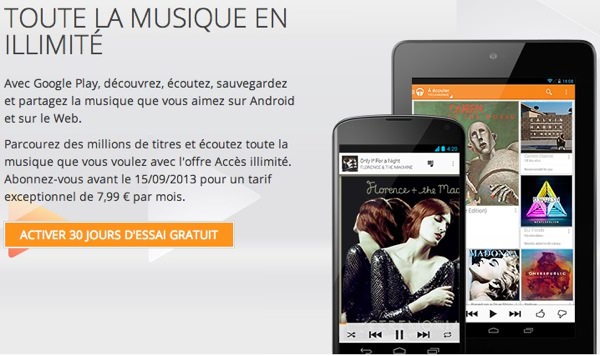 Google Play Music All Access France