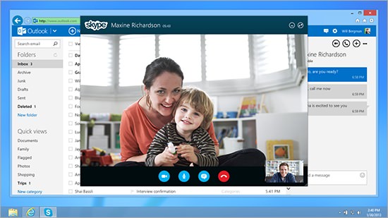 Skype sur Outlook