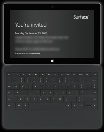 Invitation Conference Surface 2 Microsoft