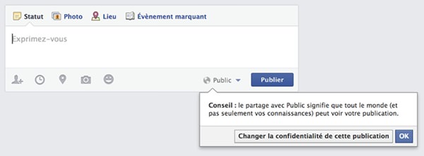 Facebook Jeune Message Public 2