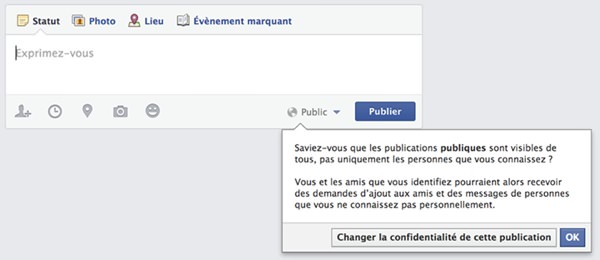 Facebook Jeune Message Public