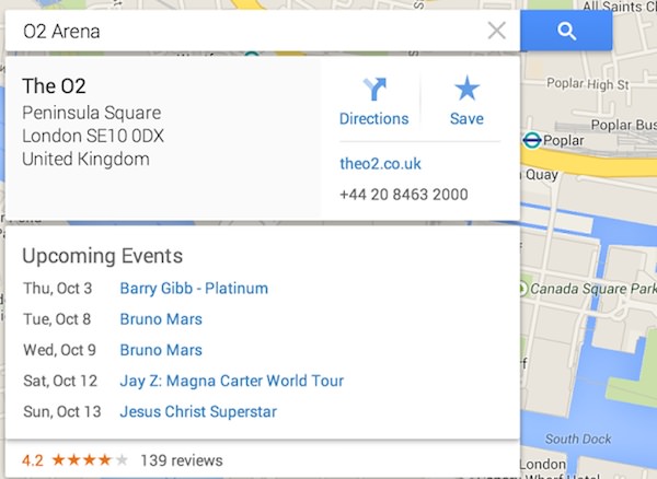 Google Maps Date Concert Match
