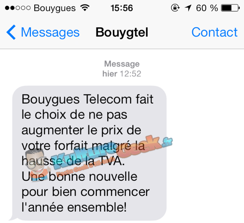 Bouygues Pas de Hausse TVA 2014
